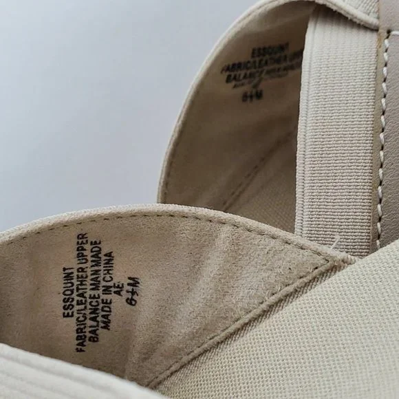 Easy Spirit Squint Beige Tan Fabric Leather Upper Slip On Sandal Size 6 1/2M - Picture 12 of 14